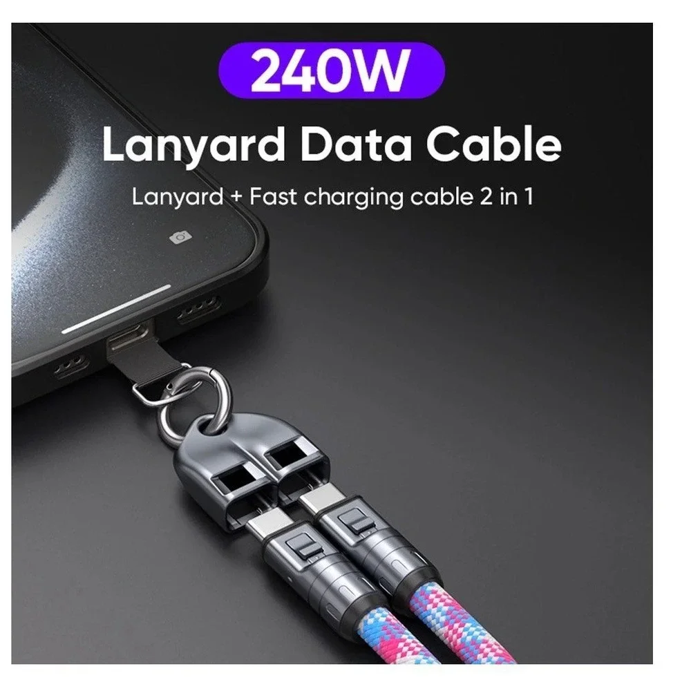 Type C to Type C 240W Fast Charging with Wearable Bracelet